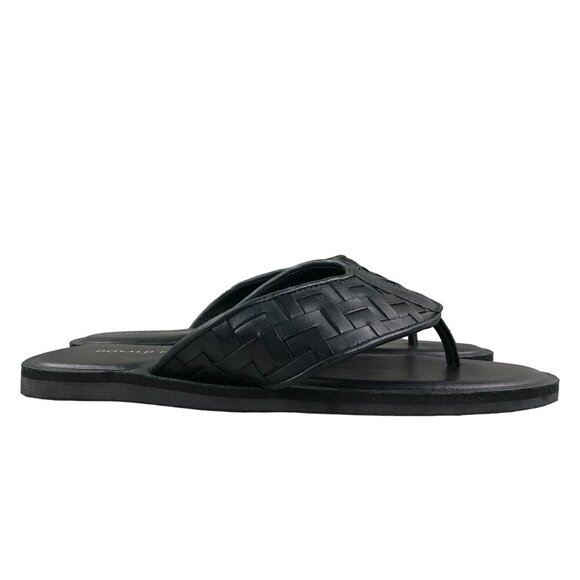 Donald Pliner Men\'s Size 8M Pascal Black Leather Woven Slip On Sandals $198 main image 8